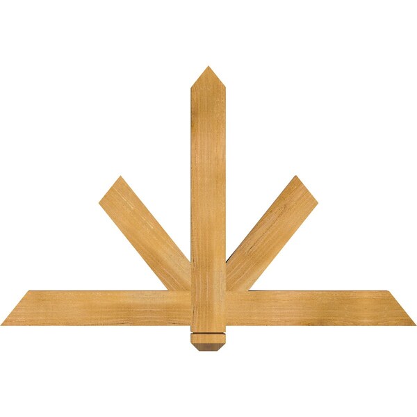 Ekena Millwork Kennewick Rough Sawn Timber Gable Bracket, Western Red Cedar, 48"W x 30"H x 2"D x 4"F, 15/12 Pitch GBW048X30X0204KEN00RWR - main
